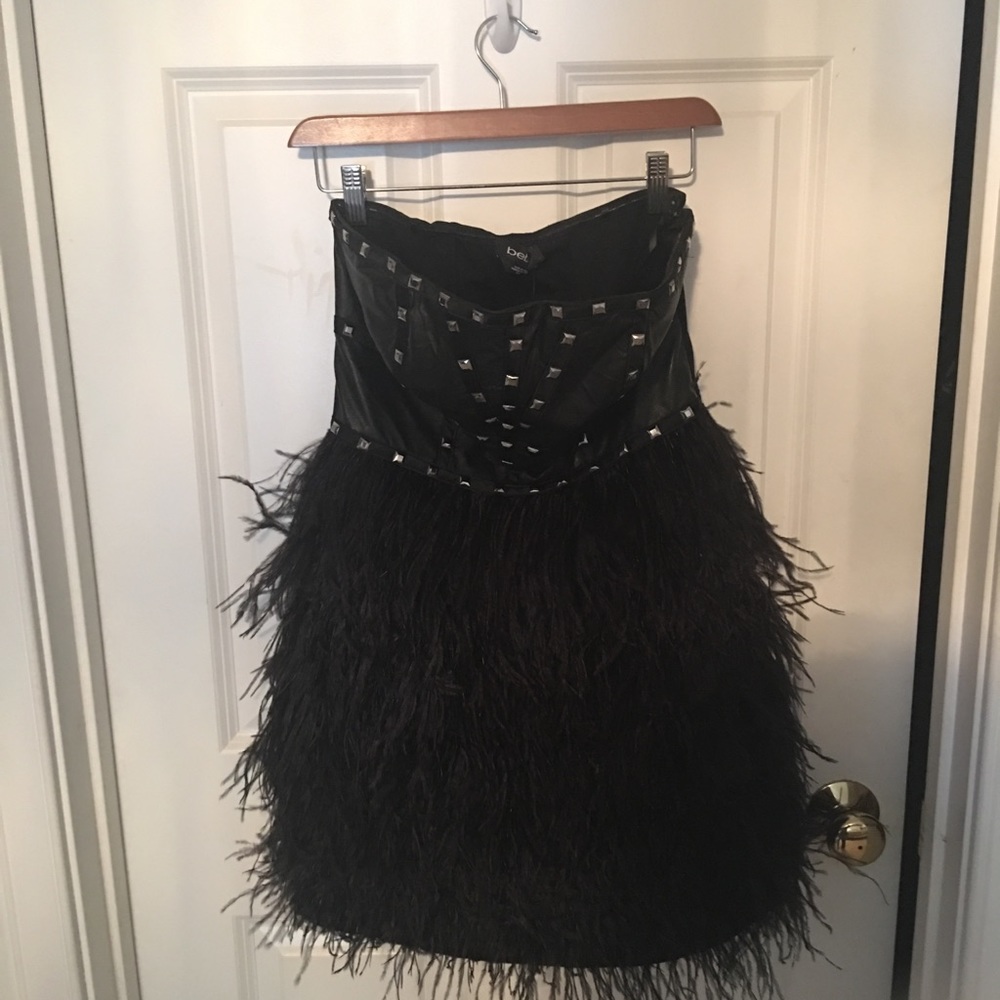 Bebe feather dress